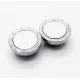 1x silber Kugel Magnet Verschluss 13x12mm Innen 5mm Verschluss zum Einkleben - silber Schmuckzubehör - Leisure-Beads DIY