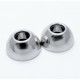 1x silber Kugel Magnet Verschluss 13x12mm Innen 5mm Verschluss zum Einkleben - silber Schmuckzubehör