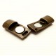 1x bronze Magnetverschluss 26x9x5mm Innen 7x3mm bronze Einklebverschluss - bronze Schmuckzubehör