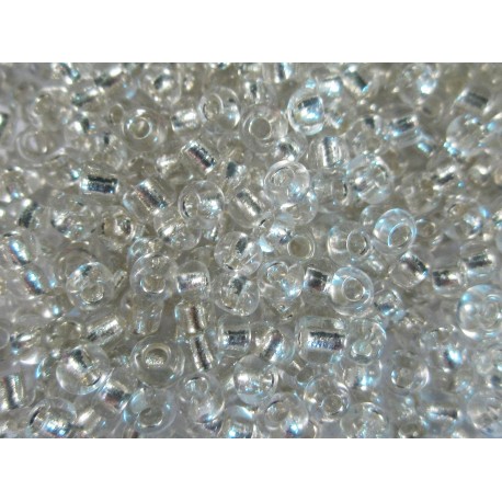 Leisure-Beads - 10g weisse Rocailles 3mm (8/0) Silbereinzug - Schmuckzubehör Rocailles