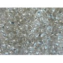 10g weisse Rocailles 3mm (8/0) Silbereinzug - Schmuckzubehör Rocailles