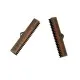 10x kupfer Bandklemme 30mm kupferfarbene Bandklemmen Bandverbinder - kupfer Schmuckzubehör - Leisure-Beads DIY