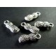 Erdnuss Peanuts Schmuckanhänger ca. 5x16 mm silberfarben