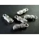 Erdnuss Peanuts Schmuckanhänger ca. 5x16 mm silberfarben - Leisure-Beads DIY