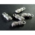 2x Erdnuss Peanuts Schmuckanhänger 16x5mm silberfarben - Schmuckzubehör
