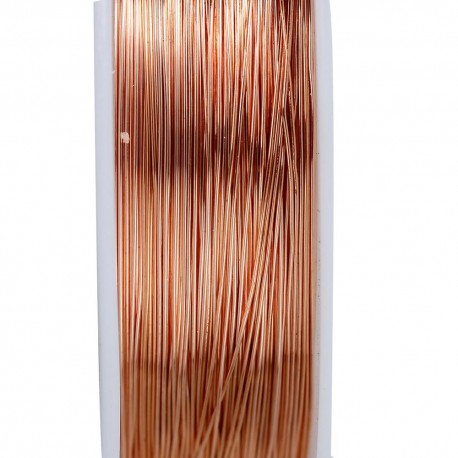 Leisure-Beads - 20m rosegolfarbener Kupferdraht 0,3mm Schmuckdraht auf Rolle - Schmuckzubehör