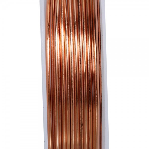 2m rosegoldfarbener Kupferdraht 1mm Schmuckdraht auf Rolle - Schmuckzubehör - Leisure-Beads DIY
