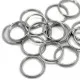 10x Spaltring 16mm rund silber kleiner stabiler Schlüsselring - Schmuckzubehör Spaltring - Leisure-Beads DIY