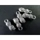 Erdnüsse Peanuts Schmuckanhänger ca. 5x16 mm silberfarben - Leisure-Beads DIY