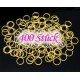 400 goldfarbene Spaltringe 8mm rund Doppelringe - Schmuckzubehör Spaltring
