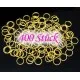 400 goldfarbene Spaltringe 8mm rund Doppelringe - Schmuckzubehör Spaltring - Leisure-Beads DIY
