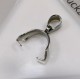 1x Edelstahl Collierschlaufe 16,5x12mm silber Anhängerhaken silberfarben - Schmuckzubehör Collierschlaufe