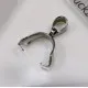 1x Edelstahl Collierschlaufe 16,5x12mm silber Anhängerhaken silberfarben - Schmuckzubehör Collierschlaufe - Leisure-Beads DIY