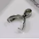 1x Edelstahl Collierschlaufe 16,5x12mm silber Anhängerhaken silberfarben - Schmuckzubehör Collierschlaufe - Leisure-Beads DIY