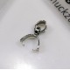 1x Edelstahl Collierschlaufe 13x6,5mm silber Anhängerhaken silberfarben - Schmuckzubehör Collierschlaufe