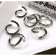10x Edelstahl Biegering 9mm Stärke 1,2mm runder silber Biegering - Schmuckzubehör Biegering