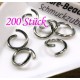 200x Edelstahl Biegering 9mm Stärke 1,2mm runder silber Biegering - Schmuckzubehör Biegering