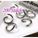 200x Edelstahl Biegering 9mm Stärke 1,2mm runder silber Biegering - Schmuckzubehör Biegering - Leisure-Beads DIY
