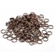 10x kupfer Spaltring 8mm rund kupfer Doppelring kleiner Schlüsselring - kupfer Schmuckzubehör