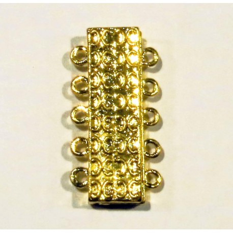 Leisure-Beads - 1x 5-Strang Magnetverschluss 19x36x7mm II. WAHL Schmuckverschluss - Schmuckzubehör