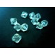 10x transparent farblos Acryl Rhomben Perlen 8 mm