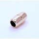 1x rosegoldfarben Acryl Magnetverschluss Innen 6mm 16x9mm zum Einkleben Zylinder - Schmuckzubehör