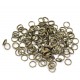 20x bronze Spaltringe 8mm rund bronze Doppelringe - bronze Schmuckzubehör