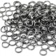 20x gunmetal Spaltring 6mm rund gunmetal Doppelring - gunmetal Schmuckzubehör
