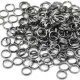20x gunmetal Spaltring 6mm rund gunmetal Doppelring - gunmetal Schmuckzubehör - Leisure-Beads DIY