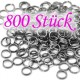 800 gunmetal Spaltring 6mm rund gunmetal Doppelring - gunmetal Schmuckzubehör