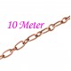 10m kupferfarbene Kette 7x4mm und 4mm kupfer Gliederkette - kupfer Schmuckzubehör