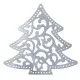 1x Edelstahl Weihnachtsbaum 41x40mm silbervSchmuckanhänger für Weihnachten - Edelstahl Schmuckzubehör - Leisure-Beads DIY