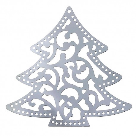 Leisure-Beads - 1x Edelstahl Weihnachtsbaum 41x40x0,3mm silberfarben Schmuckanhänger für Weihnachten - Schmuckzubehör