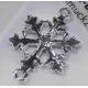 1x hellsilber Strass Schneeflocken Kettenverbinder 33x21,5mm Zwischenstück mit 2 Ösen platinfarben - Schmuckzubehör - Leisure-Beads DIY