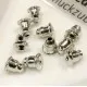 Silberfarbene Ohrstopper 6x5mm für Ohrstecker und Ohrfedern - Schmuckzubehör zum Ohrringe selbermachen - Leisure-Beads DIY