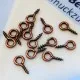 20x kupfer Schmuckhaken Perlenhaken 9mm kupfer Anhängerhaken mit Gewinde - kupfer Schmuckzubehör - Leisure-Beads DIY