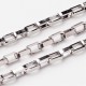 Edelstahl Kette 4x2x1mm silberfarben Schmuckkette Gliederkette - Edelstahl Schmuckzubehör
