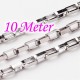 10m Edelstahl Kette 4x2mm silber Schmuckkette Gliederkette - Edelstahl Schmuckzubehör