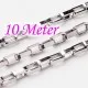 10m Edelstahl Kette 4x2mm silber Schmuckkette Gliederkette - Edelstahl Schmuckzubehör - Leisure-Beads DIY