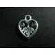 Rückseite Herzanhänger ca. 12x15 mm silberfarben Schmuckanhänger - Leisure-Beads DIY