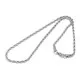 1x Edelstahl Halskette ca. 51cm 2mm Stärke Kordelkette aus Edelstahl - Schmuckzubehör Schmuckkette - Leisure-Beads DIY