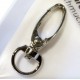 1x silber Karabinerhaken 36x10mm Karabiner mit Wirbel Breite 13mm - Schmuckzubehör