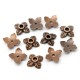 10x filigrane kupfer Perlenkappen ca. 8x6mm kupferfarbene Perlen Kappen - kupfer Schmuckzubehör