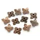 10x filigrane kupfer Perlenkappen ca. 8x6mm kupferfarbene Perlen Kappen - kupfer Schmuckzubehör - Leisure-Beads DIY