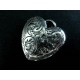 1x großer Herzanhänger ca. 28x30mm silberfarben Schmuckanhänger