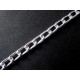 Kette aus Aluminium 6x3.5mm silberfarbene Gliederkette - Schmuckzubehör
