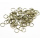 10x bronze Spaltringe 12mm rund bronzefarbene Spaltringe - bronze Schmuckzubehör