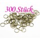 300x bronze Spaltringe 12mm rund bronzefarbene Spaltringe - bronze Schmuckzubehör