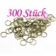 300x bronze Spaltringe 12mm rund bronzefarbene Spaltringe - bronze Schmuckzubehör - Leisure-Beads DIY