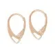1 Paar rosegoldfarben Brisuren 18x11mm geschlossene Ohrhaken Ohrfedern rosegoldfarben Brisuren - Schmuckzubehör zum Ohrringe bas - Leisure-Beads DIY